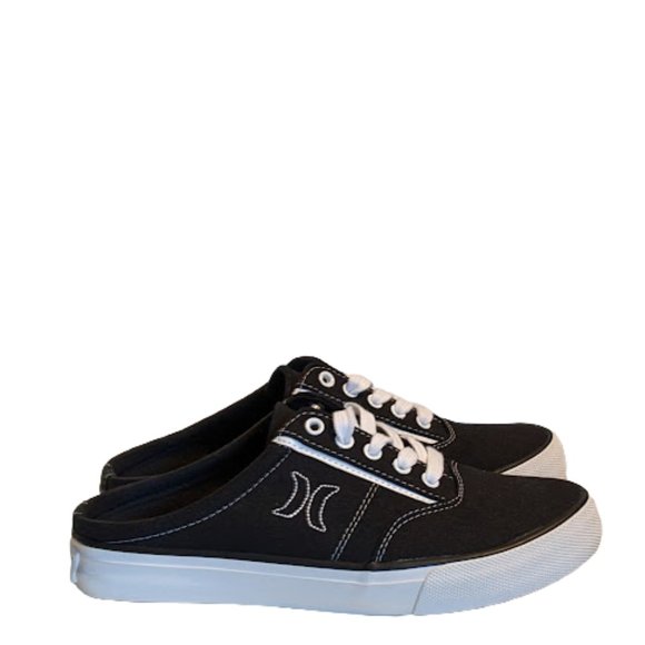 Hurleys Kayo Women's Lace Up Black Tennis Shoes Sneaker Mules Size 7 New w/o Box - Picture 4 of 8